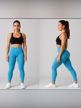 Alphalete OG Revival Leggings  cayman blue, Size small